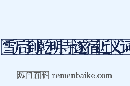 雪后到乾明寺遂宿近义词是什么意思的图片